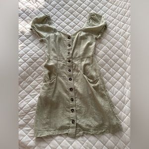 Madewell linen-cotton mini dress - size 4